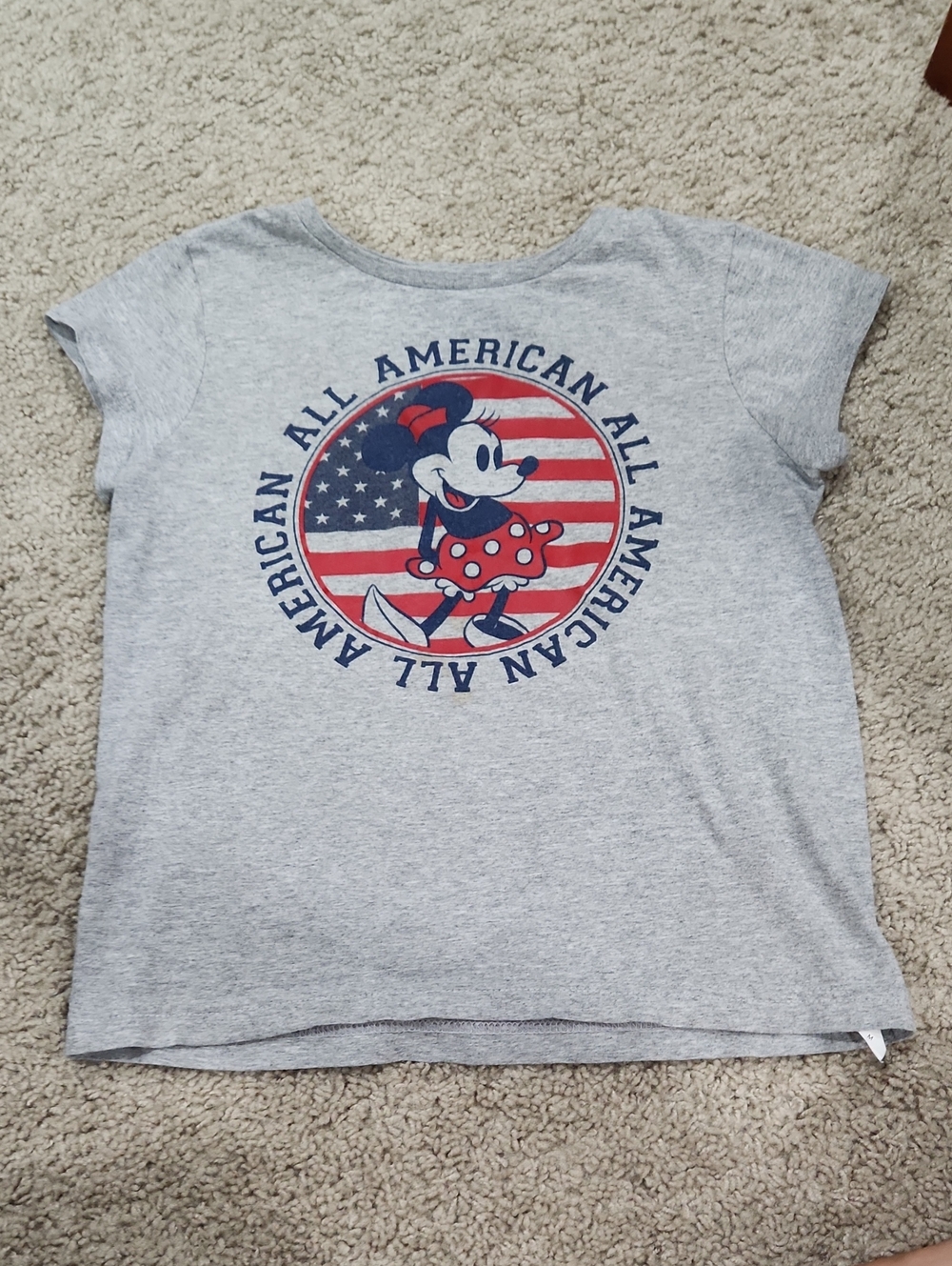 Kids' Minnie Mouse All American Graphic Tee - Gray